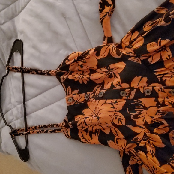 Free People The Perfect Square Neck Sleeveless Floral Midi Sundress - Picture 14 of 16